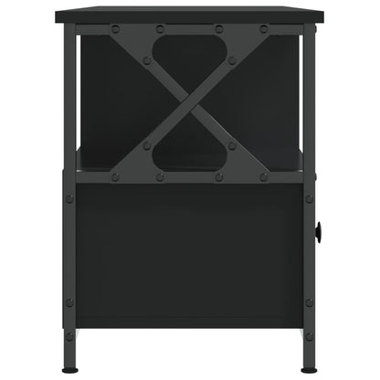 Tv Skříňka Černá 102 X 33 X 45 Cm Kompozitní Dřevo A Železo