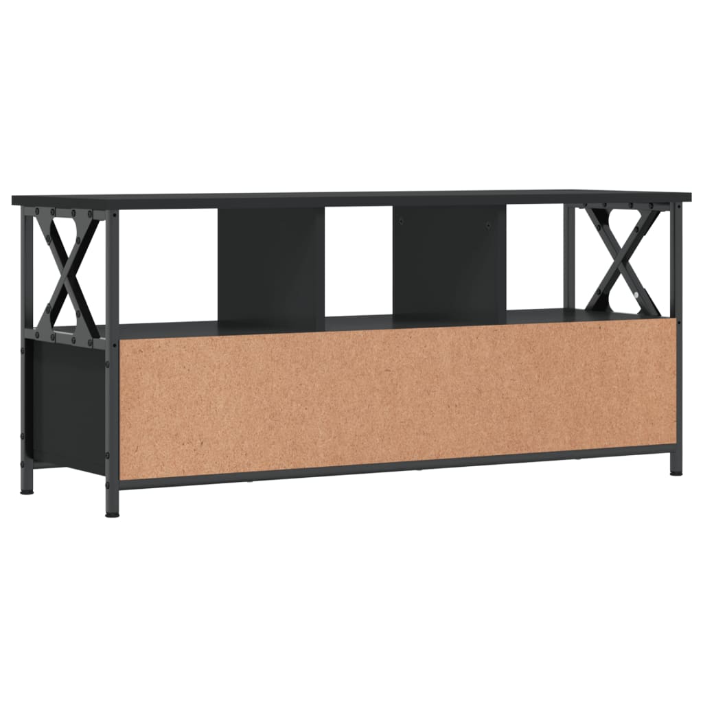 Tv Skříňka Černá 102 X 33 X 45 Cm Kompozitní Dřevo A Železo