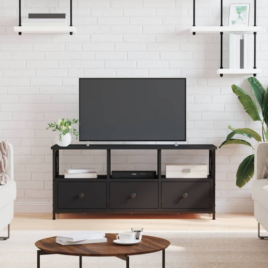 Tv Skříňka Černá 102 X 33 X 45 Cm Kompozitní Dřevo A Železo