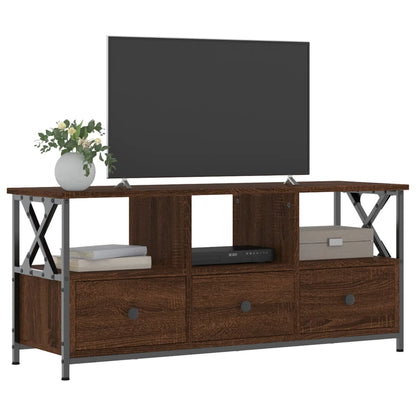 Tv Skříňka Hnědý Dub 102 X 33 X 45 Cm Kompozitní Dřevo A Železo