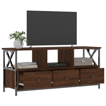 Tv Skříňka Hnědý Dub 102 X 33 X 45 Cm Kompozitní Dřevo A Železo