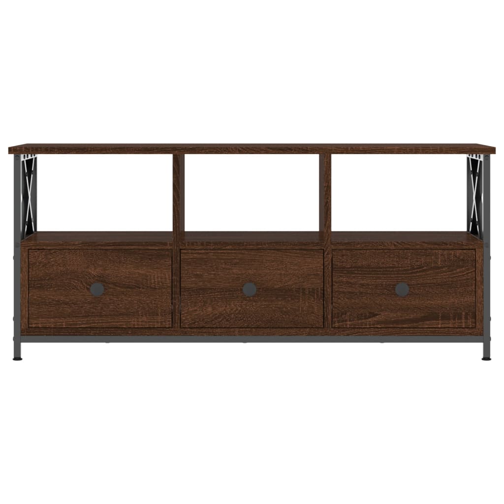 Tv Skříňka Hnědý Dub 102 X 33 X 45 Cm Kompozitní Dřevo A Železo