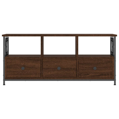Tv Skříňka Hnědý Dub 102 X 33 X 45 Cm Kompozitní Dřevo A Železo