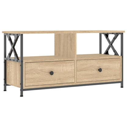 Tv Skříňka Dub Sonoma 90 X 33 X 45 Cm Kompozitní Dřevo A Železo