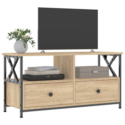 Tv Skříňka Dub Sonoma 90 X 33 X 45 Cm Kompozitní Dřevo A Železo
