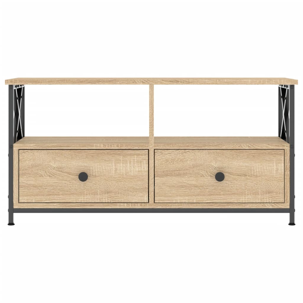 Tv Skříňka Dub Sonoma 90 X 33 X 45 Cm Kompozitní Dřevo A Železo