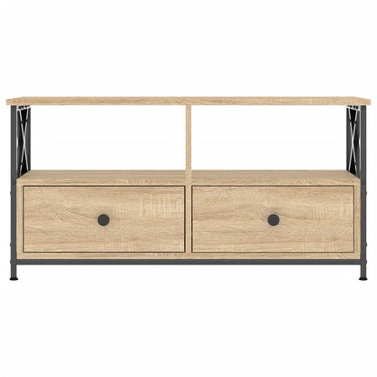 Tv Skříňka Dub Sonoma 90 X 33 X 45 Cm Kompozitní Dřevo A Železo