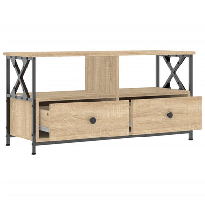 Tv Skříňka Dub Sonoma 90 X 33 X 45 Cm Kompozitní Dřevo A Železo