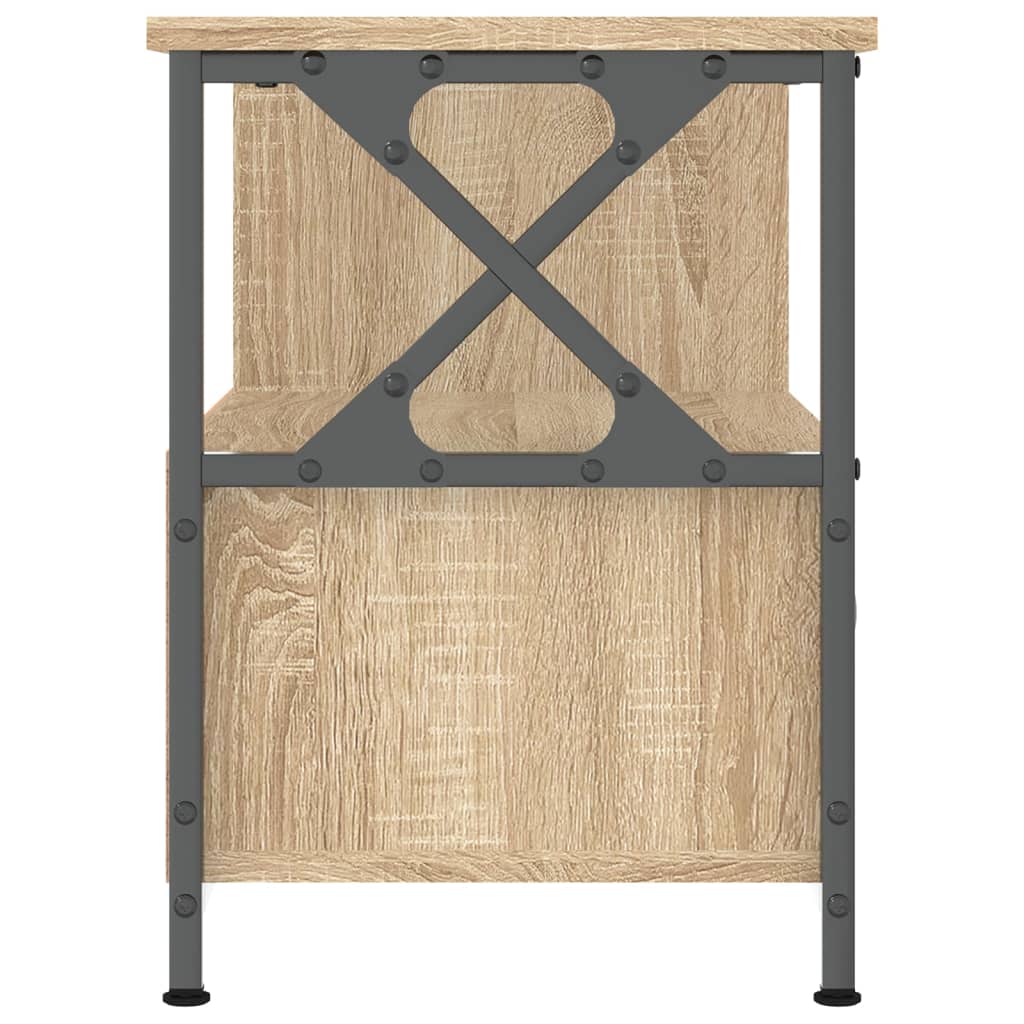Tv Skříňka Dub Sonoma 90 X 33 X 45 Cm Kompozitní Dřevo A Železo
