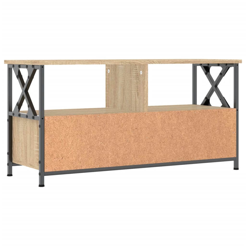 Tv Skříňka Dub Sonoma 90 X 33 X 45 Cm Kompozitní Dřevo A Železo