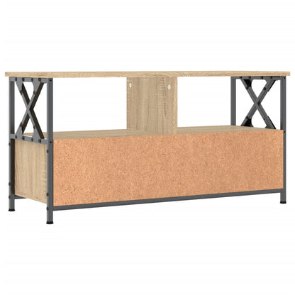 Tv Skříňka Dub Sonoma 90 X 33 X 45 Cm Kompozitní Dřevo A Železo