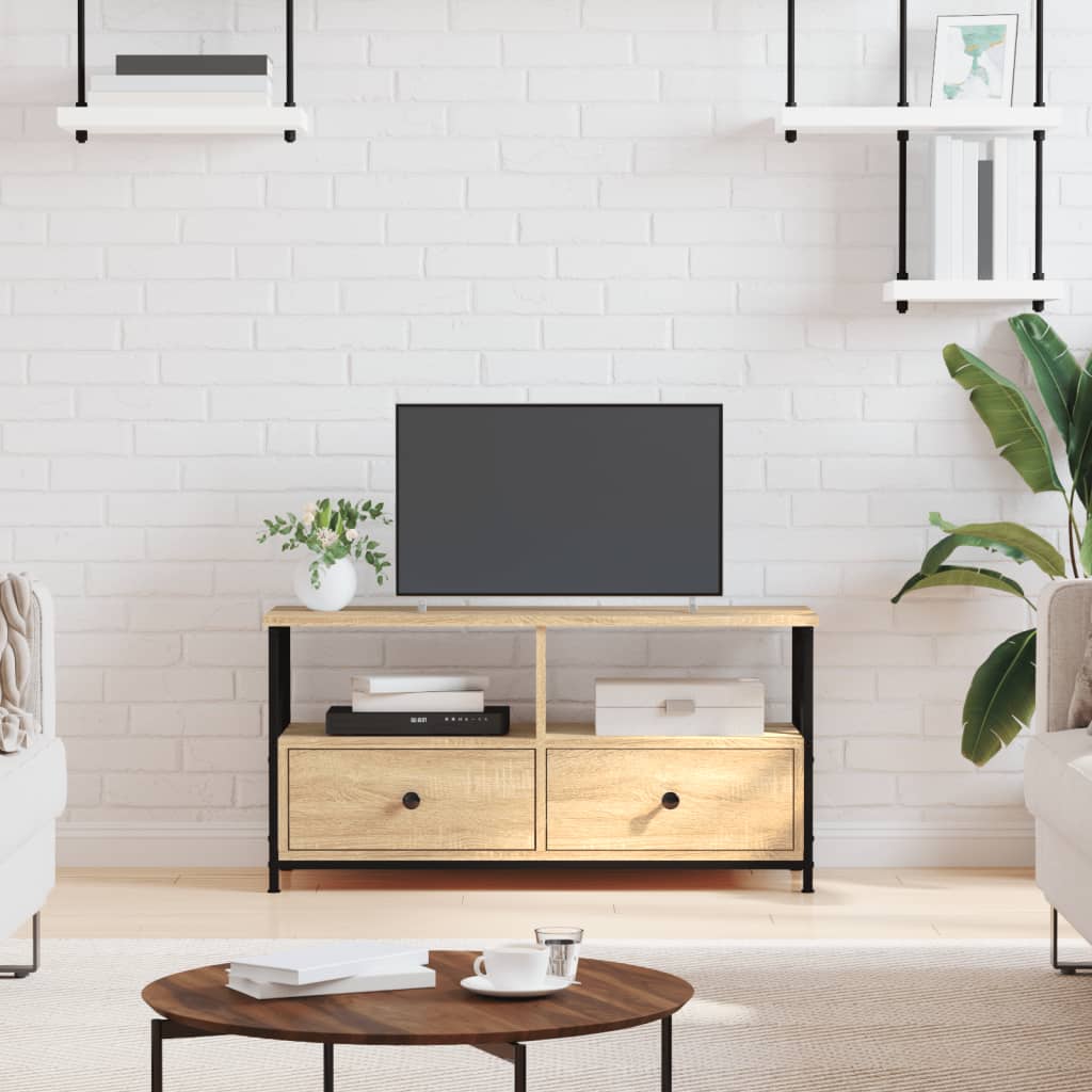 Tv Skříňka Dub Sonoma 90 X 33 X 45 Cm Kompozitní Dřevo A Železo