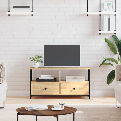 Tv Skříňka Dub Sonoma 90 X 33 X 45 Cm Kompozitní Dřevo A Železo