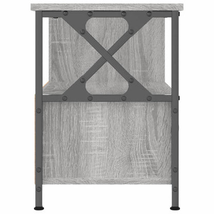 Tv Skříňka Šedá Sonoma 90X33X45 Cm Kompozitní Dřevo A Železo