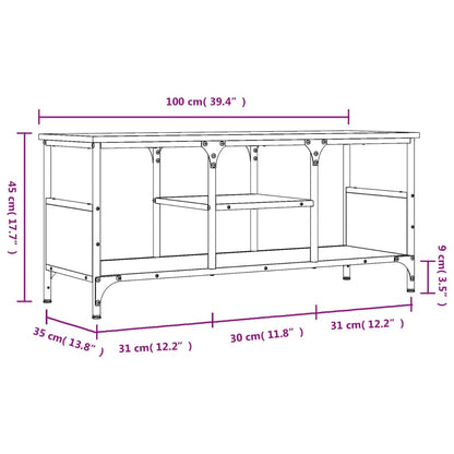 Tv Skříňka 100 X 35 X 45 Cm Kompozitní Dřevo A Železo