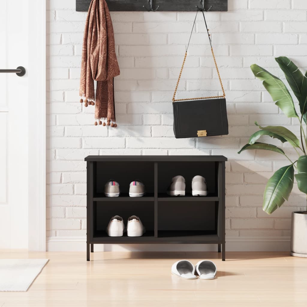 Botník Černý 100 X 35 X Kompozitní Dřevo Černá