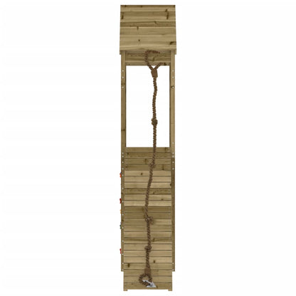 Hrací Věž S Lezeckou Stěnou Impregnované Borové Dřevo