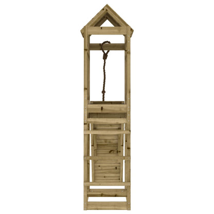 Hrací Věž S Lezeckou Stěnou Impregnované Borové Dřevo