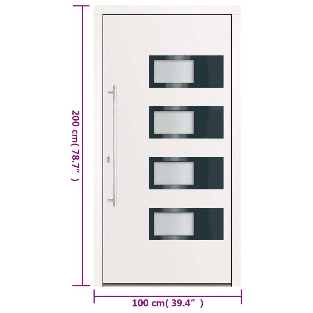 Vchodové Dveře Bílé Hliník A Pvc Bílá