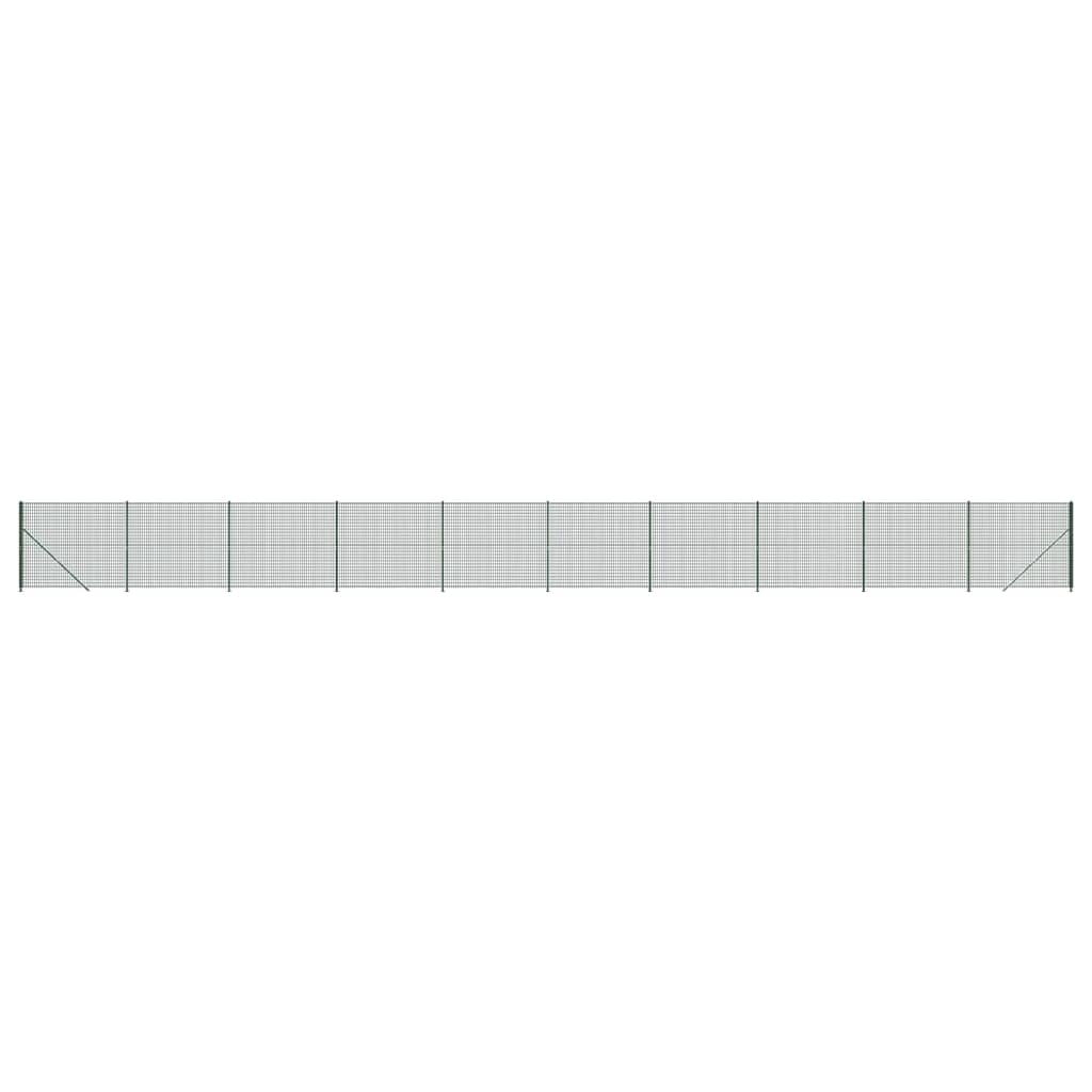 Drátěný Plot S Přírubami Zelený 1,4 X 25 M