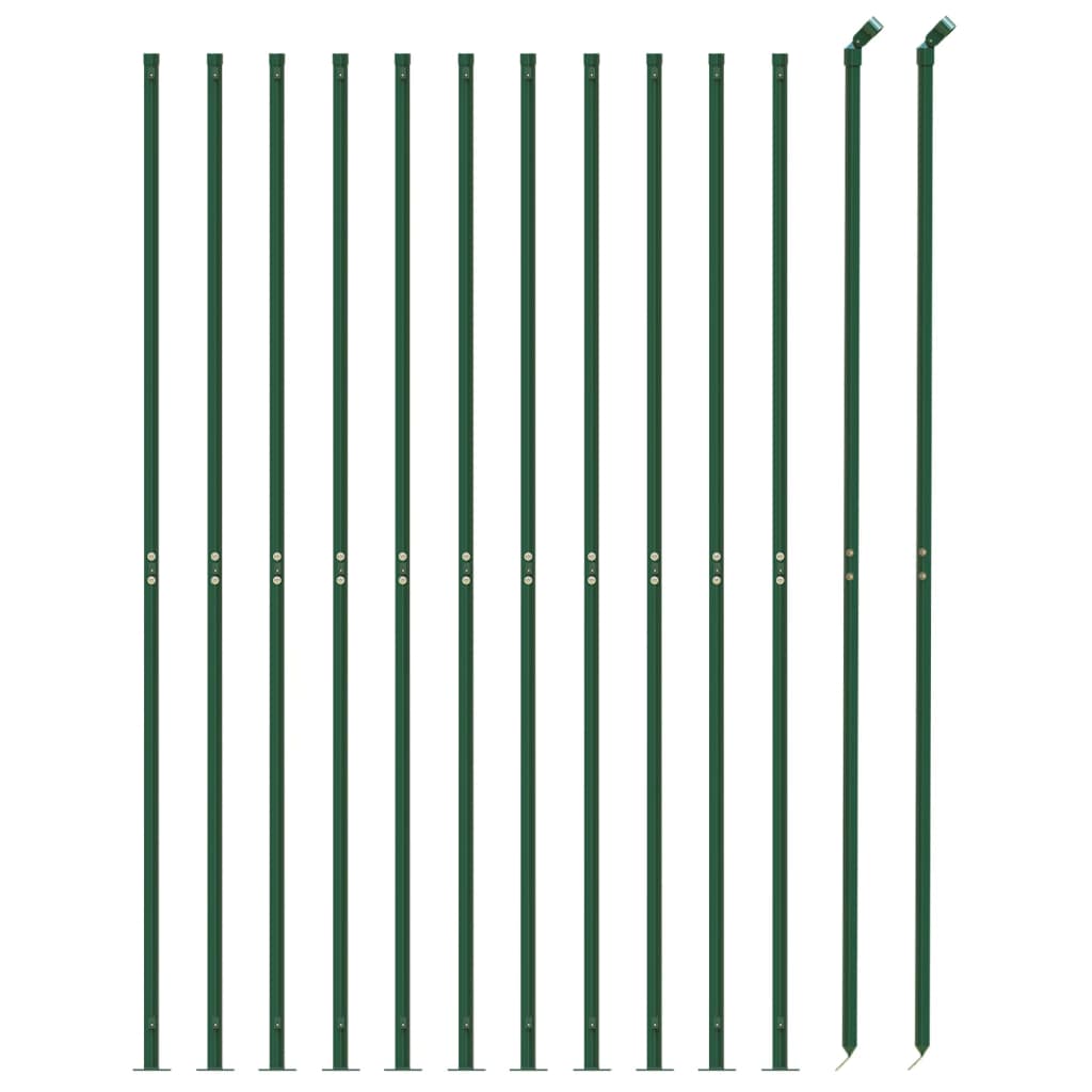 Drátěný Plot S Přírubami Zelený 1,4 X 25 M