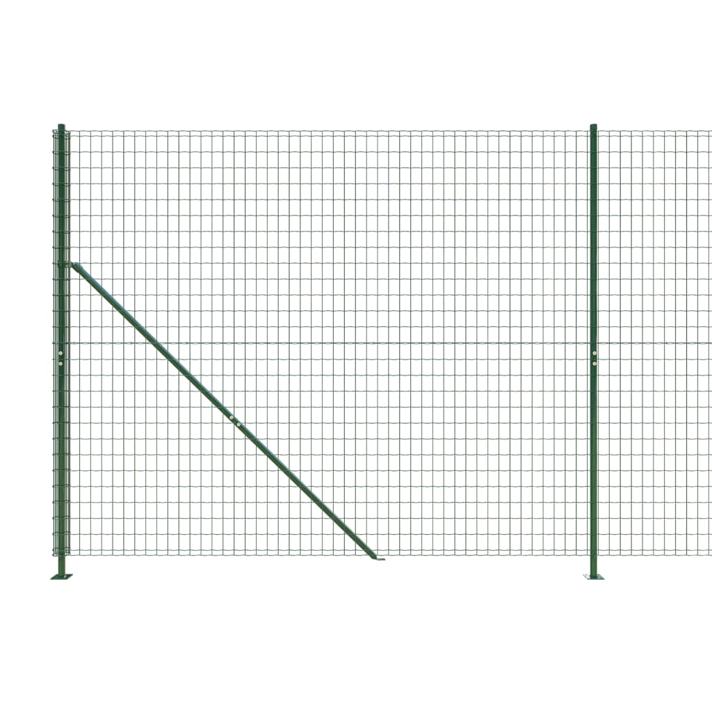 Drátěný Plot S Přírubami Zelený 1,4 X 25 M