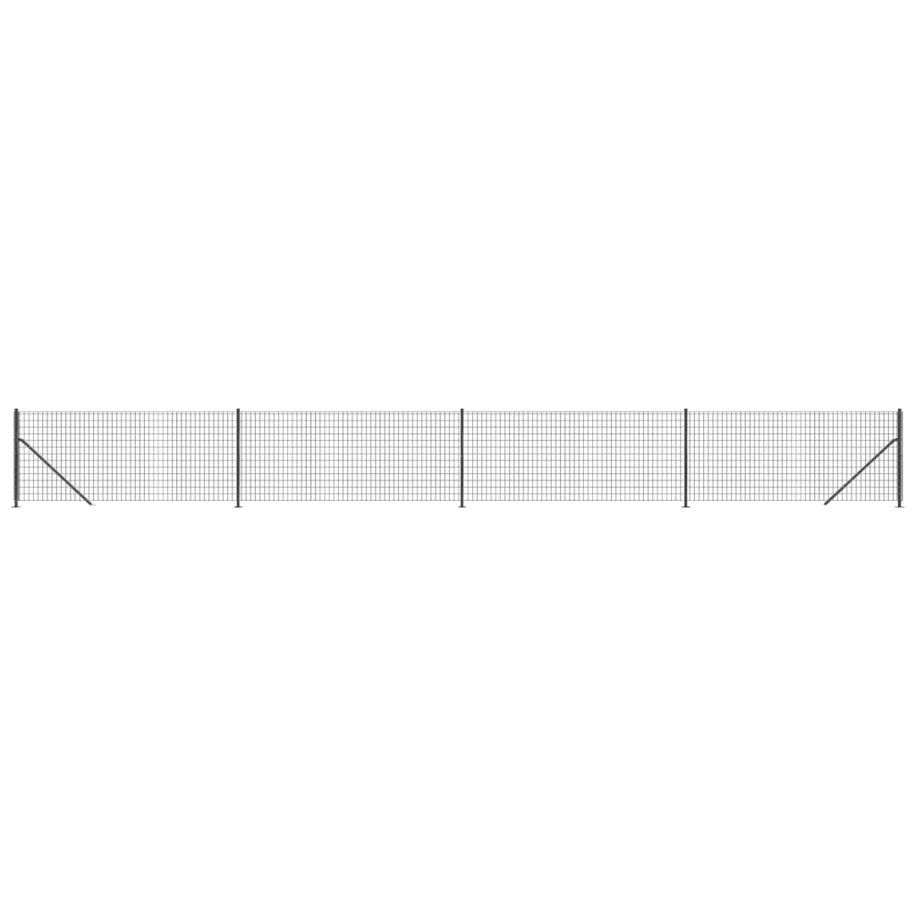 Drátěný Plot S Přírubami Antracitový 0,8X10 M