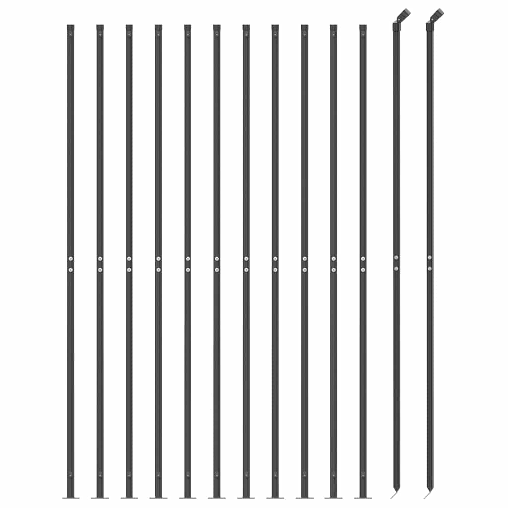 Drátěný Plot S Přírubami Antracitový 2,2 X 25 M