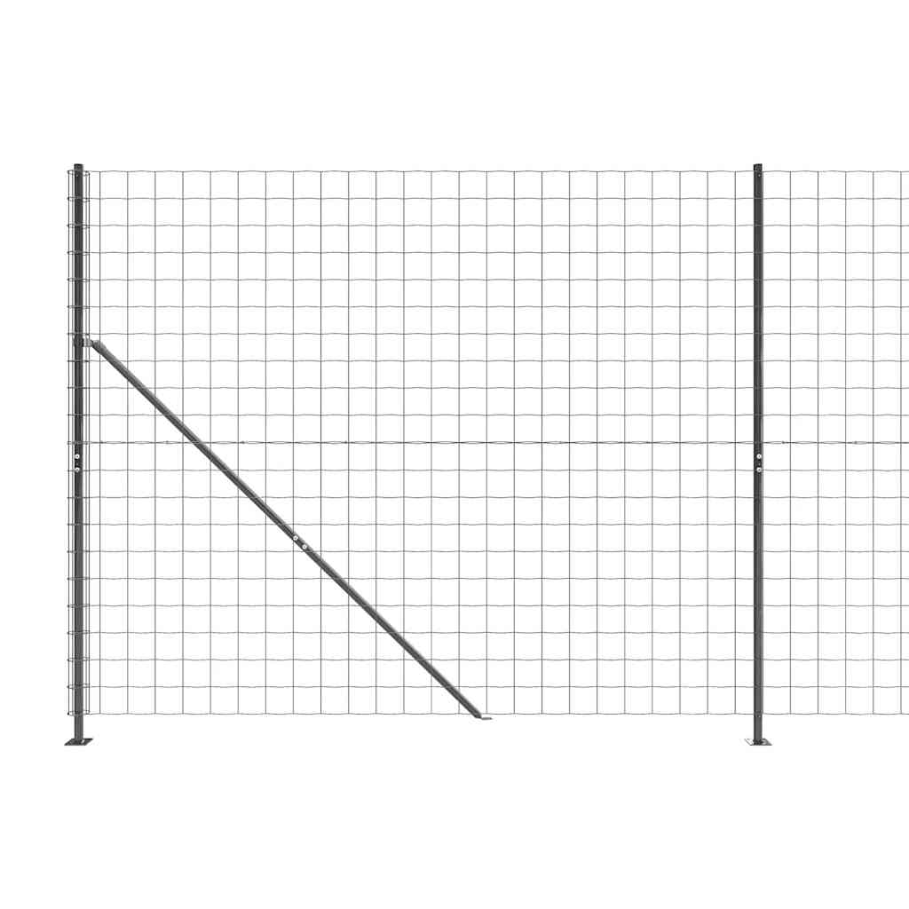 Drátěný Plot S Přírubami Antracitový 2,2 X 25 M