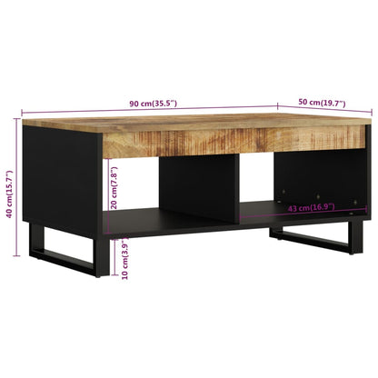 Konferenční Stolek 90 X 50 X 40 Cm Masivní Mangovníkové Dřevo