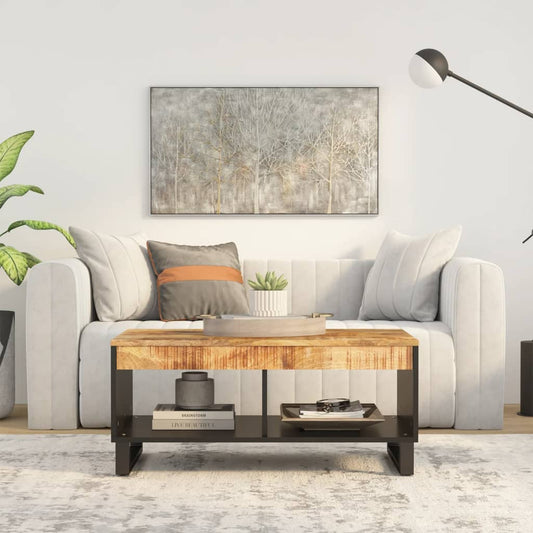 Konferenční Stolek 90 X 50 X 40 Cm Masivní Mangovníkové Dřevo