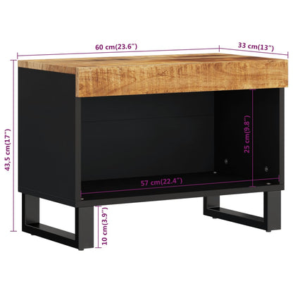 Tv Skříňka 60 X 33 X 43,5 Cm Masivní Mangovníkové Dřevo