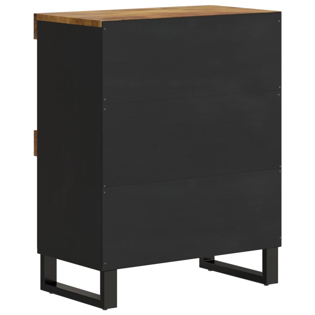 Odkládací Skříňka 60 X 33 X 75 Cm Masivní Mangovníkové Dřevo