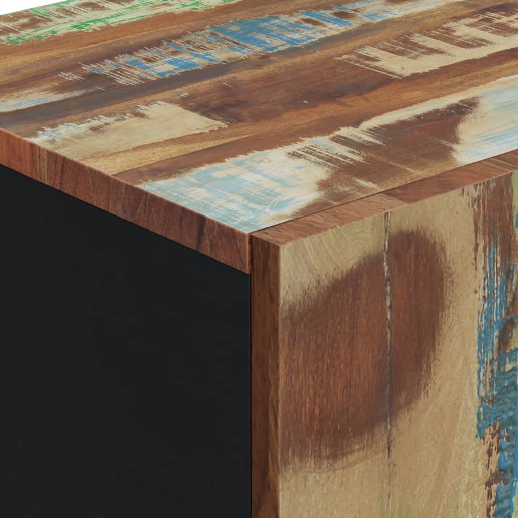 Příborník S Dvířky 40 X 31 X 75 Cm Masivní Recyklované Dřevo