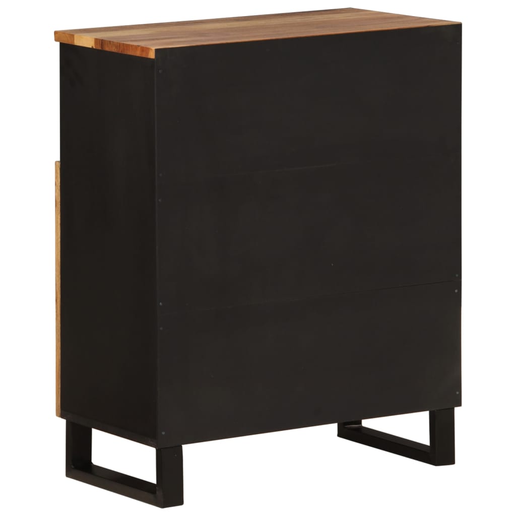 Příborník Se 2 Dvířky 60 X 33 X 75 Cm Masivní Akáciové Dřevo