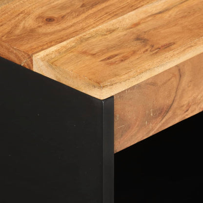 Příborník Se 2 Dvířky 60 X 33 X 75 Cm Masivní Akáciové Dřevo