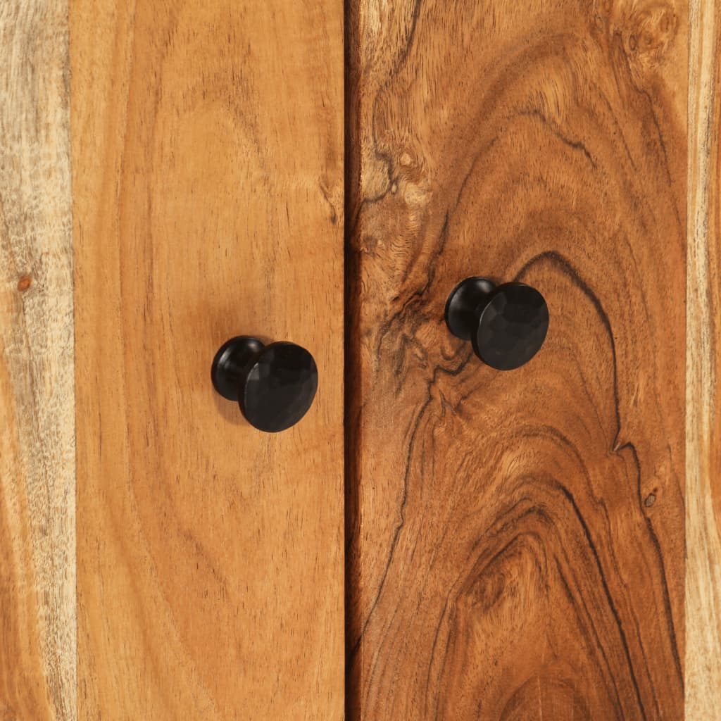 Příborník Se 2 Dvířky 60 X 33 X 75 Cm Masivní Akáciové Dřevo