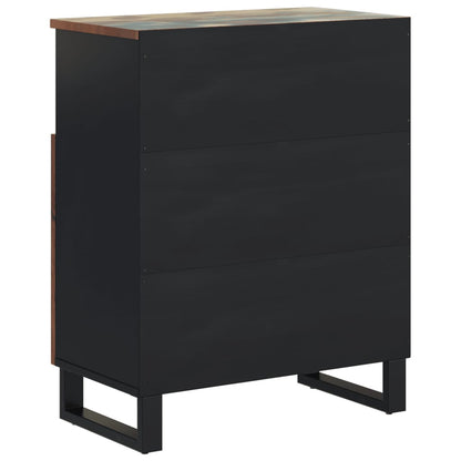 Příborník Se 2 Dvířky 60 X 33 X 75 Cm Masivní Recyklované Dřevo