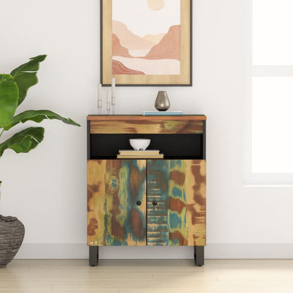 Příborník Se 2 Dvířky 60 X 33 X 75 Cm Masivní Recyklované Dřevo