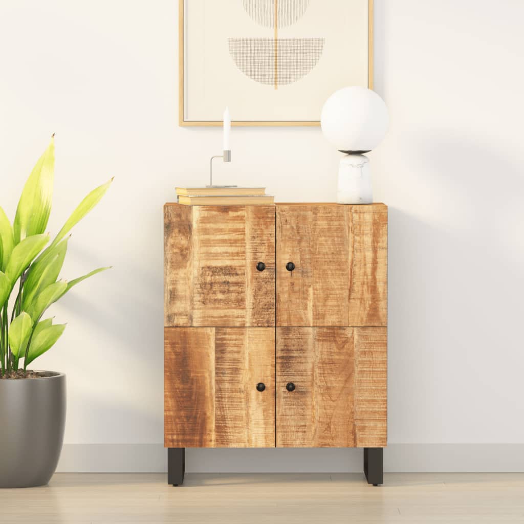 Příborník Se 4 Dvířky 60 X 33 X 75 Cm Masivní Recyklované Dřevo