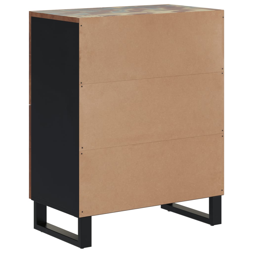 Příborník Se 4 Dvířky 60 X 33 X 75 Cm Masivní Recyklované Dřevo