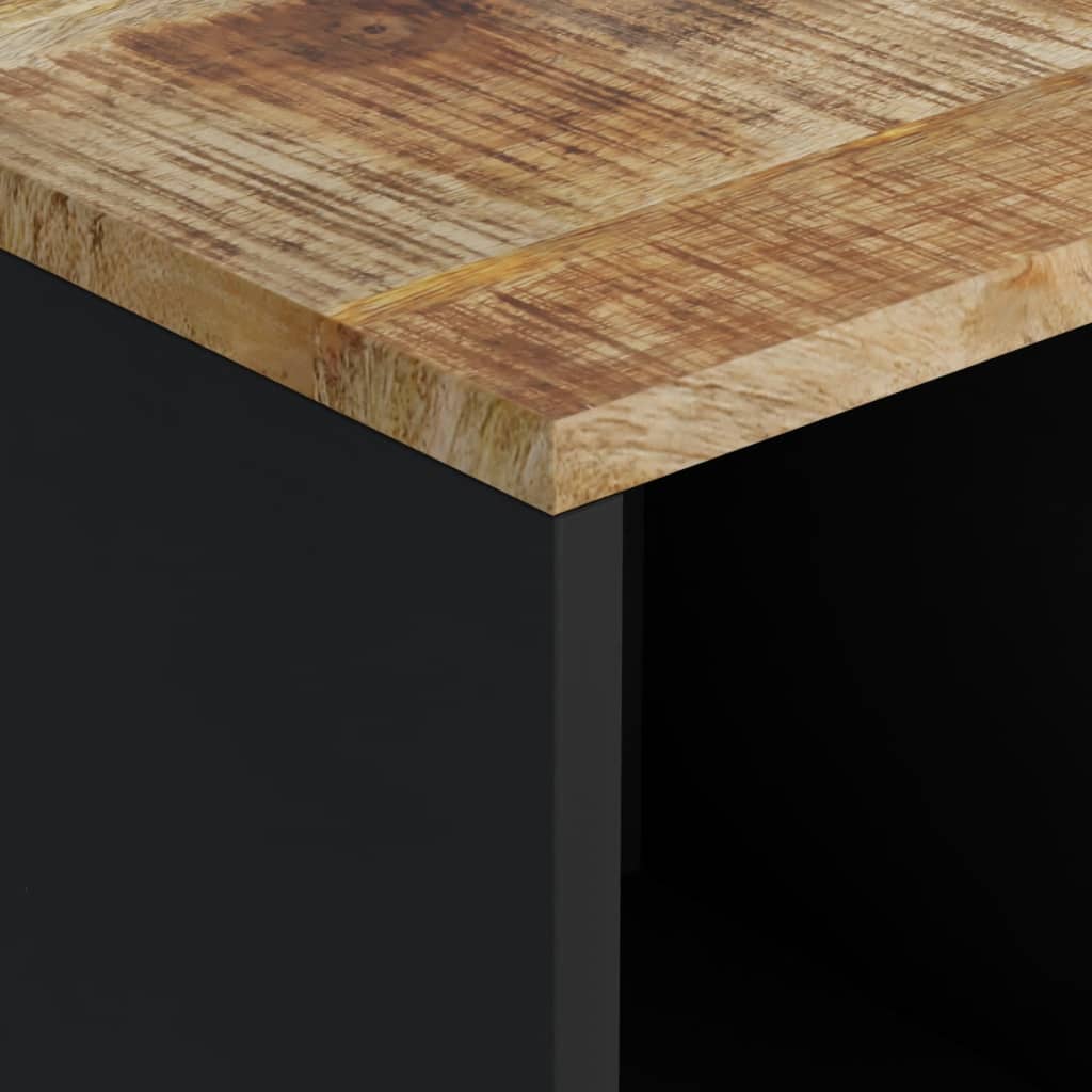 Příborník Se 2 Dvířky 80X33X75 Cm Masivní Mangovníkové Dřevo