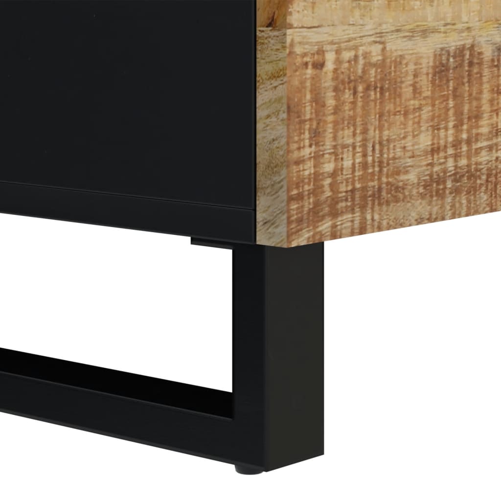 Příborník Se 2 Dvířky 80X33X75 Cm Masivní Mangovníkové Dřevo