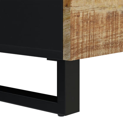 Příborník Se 2 Dvířky 80X33X75 Cm Masivní Mangovníkové Dřevo