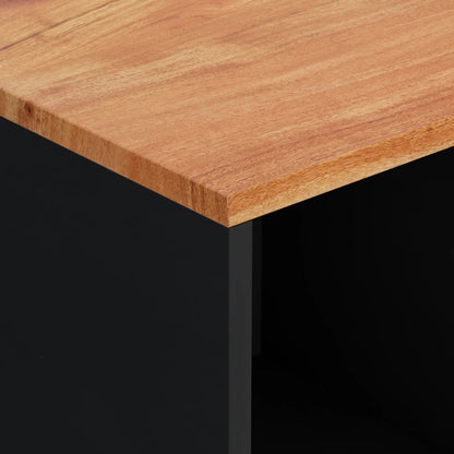 Příborník Se 2 Dvířky 80 X 33 X 75 Cm Masivní Akáciové Dřevo