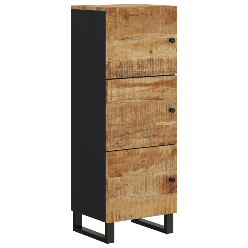 Komoda Se 3 Dvířky 40 X 33 X 110 Cm Masivní Mangovník A Železo