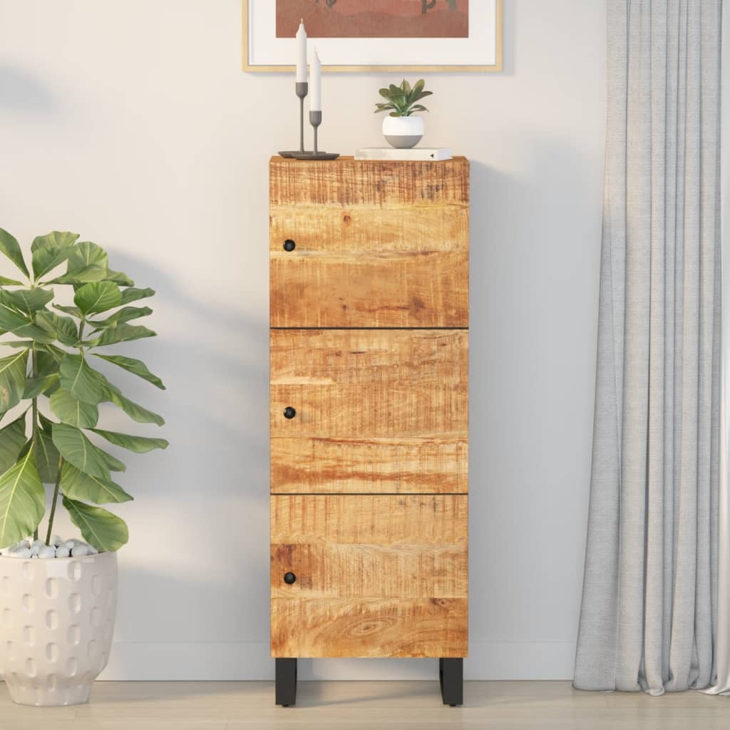 Komoda Se 3 Dvířky 40 X 33 X 110 Cm Masivní Mangovník A Železo