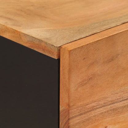 Komoda Se 3 Dvířky 40 X 33 X 110 Cm Masivní Akácie A Železo