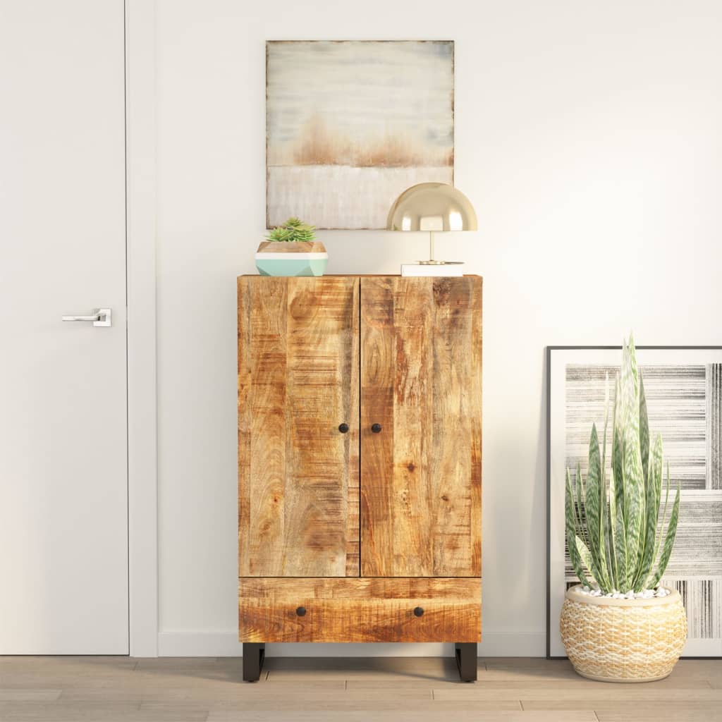 Komoda Se Zásuvkou 60 X 33 X 100 Cm Masivní Mangovník A Železo