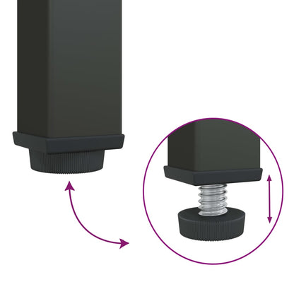 Příborník Černý 40 X 35 X 105 Cm Sklo A Ocel